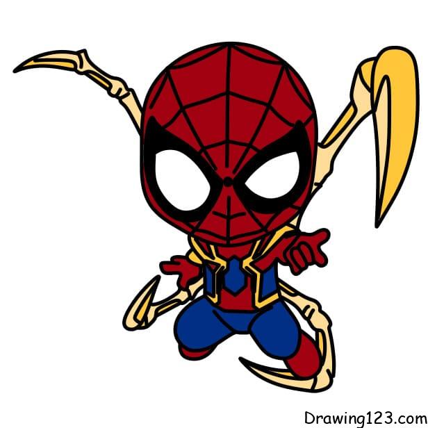 drawing-spiderman-step-10 piirustus