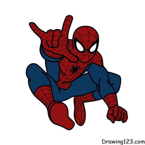 drawing-spiderman-step-16 piirustus