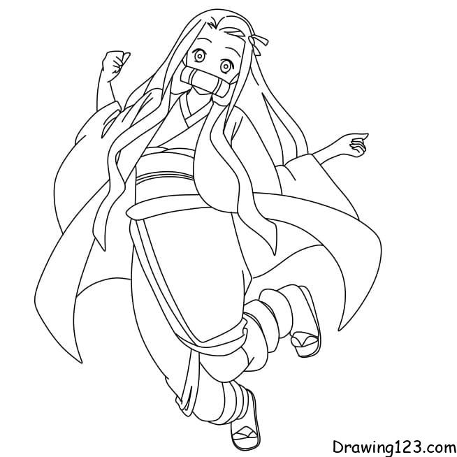 Drawing-Kamado-Nezuko-Step-14-1 piirustus