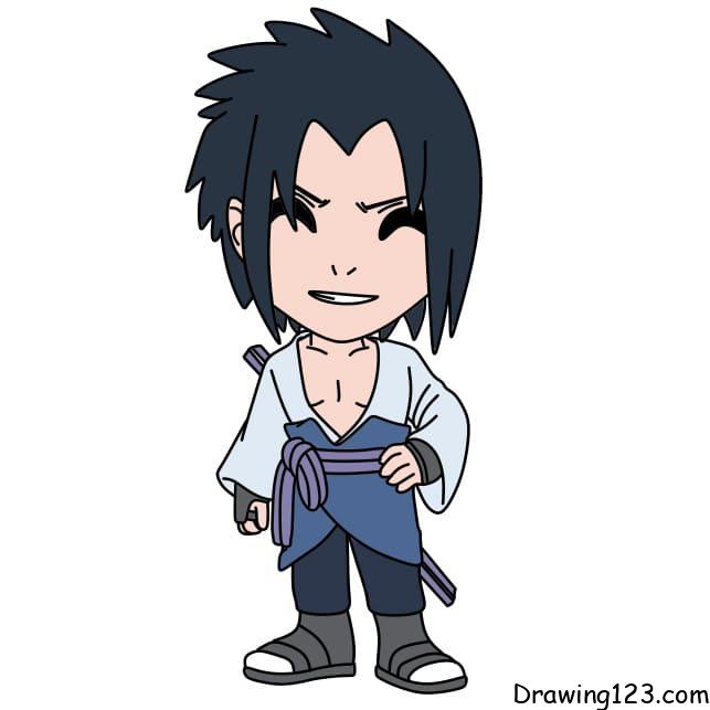 Drawing-Sasuke-Step-15 piirustus