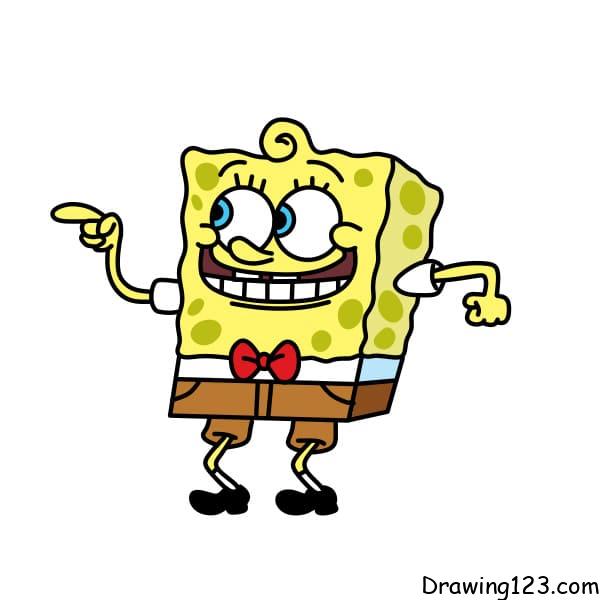 Drawing-SpongeBob-sponge-step-11-2 piirustus