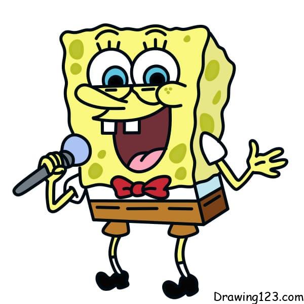 Drawing-SpongeBob-sponge-step-11-4 piirustus