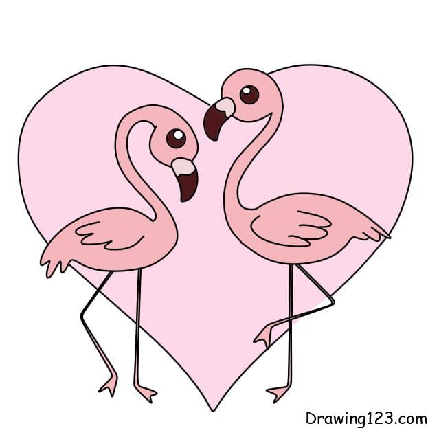 Drawing-a-flamingo-step-10-1 piirustus