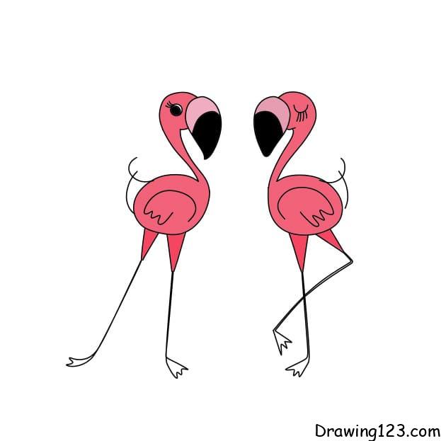 Drawing-a-flamingo-steps13 piirustus