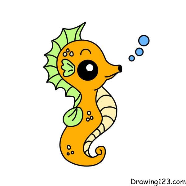 Drawing-a-seahorse-step-10-1 piirustus