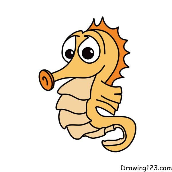 Drawing-seahorse-step-8-2 piirustus