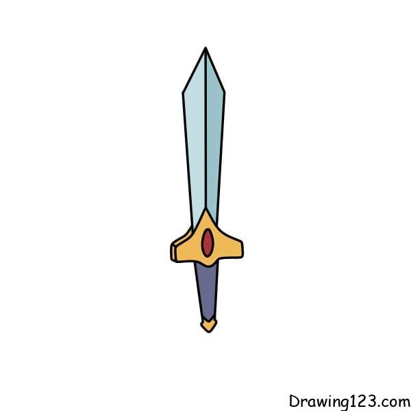 Drawing-sword-step6-5 piirustus