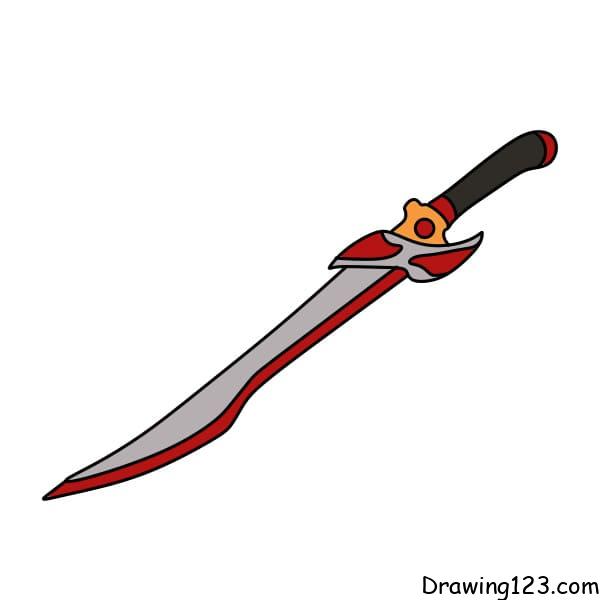 Drawing-sword-step7-1 piirustus