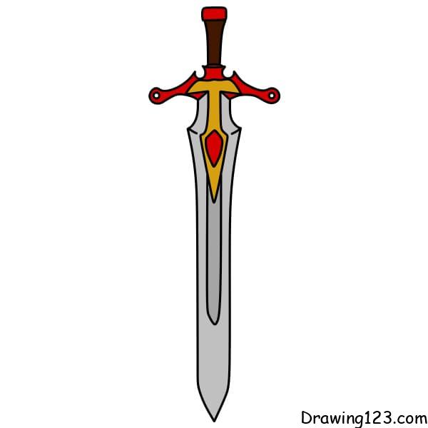 Drawing-sword-step8-1 piirustus