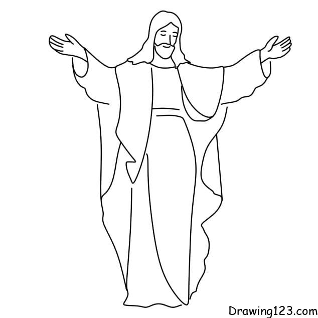 drawing-jesus-step-11 piirustus