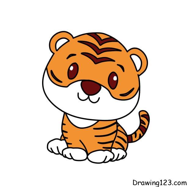 drawing-tiger-step-10 piirustus