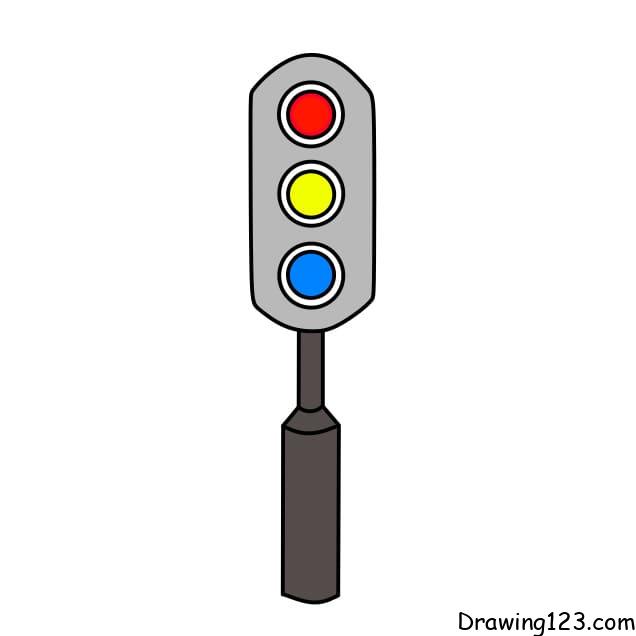 drawing-traffic-light-step-5-5 piirustus