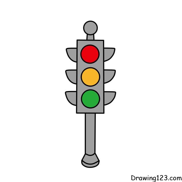 drawing-traffic-light-step-6-5 piirustus