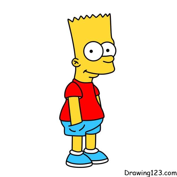 Drawing-Bart-Simpson-Step-9 piirustus