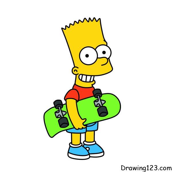 Drawing-Bart-Simpson-step-10-2 piirustus