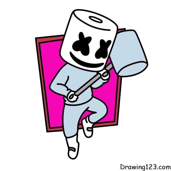 Drawing-Marshmello-step-11 piirustus