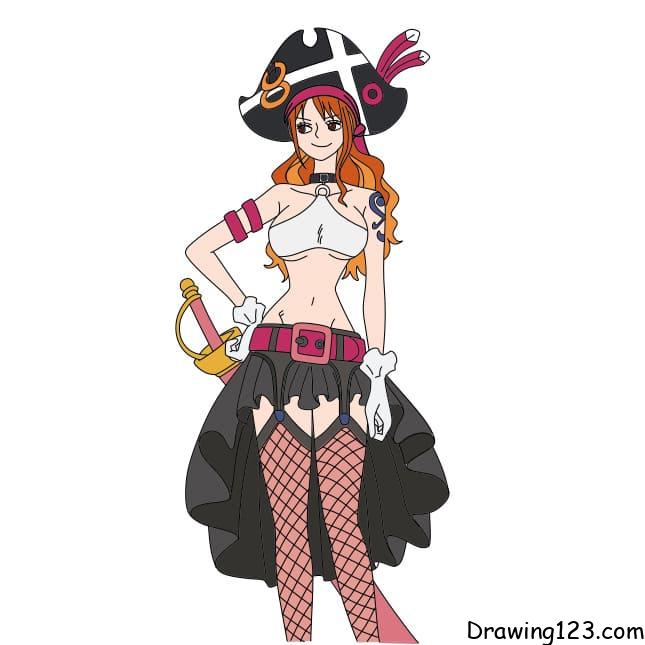 Nami One Piece Drawing piirustus