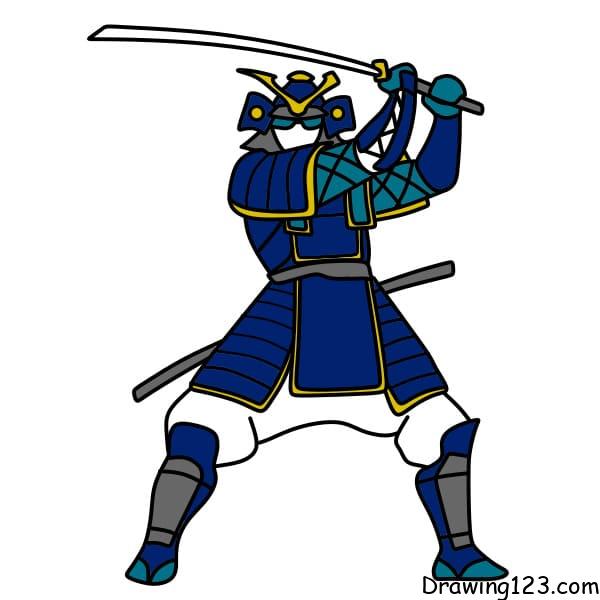 Drawing-Samurai-step-14-3 piirustus