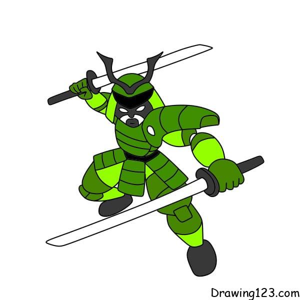 Drawing-Samurai-step-15-4 piirustus