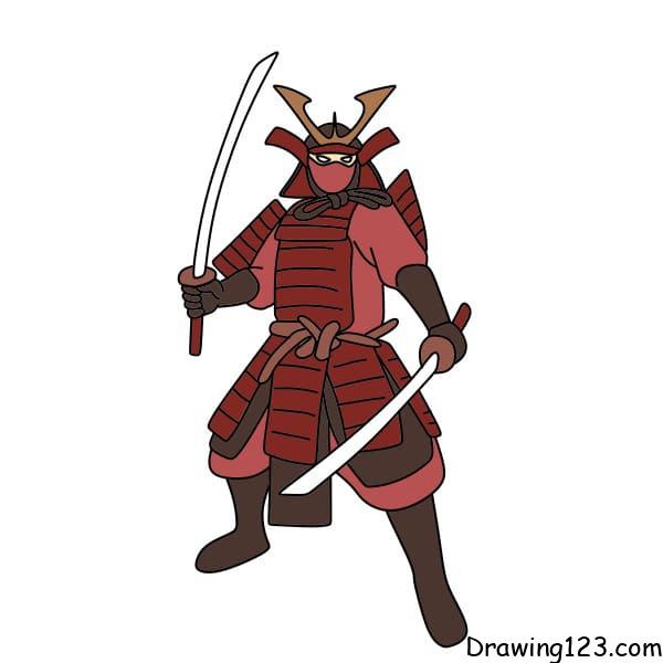 Drawing-Samurai-step-17-1 piirustus