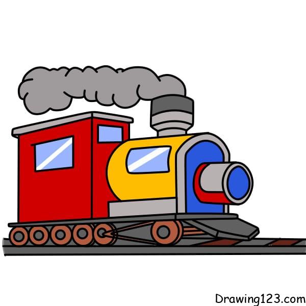 Drawing-a-Train-step-12 piirustus