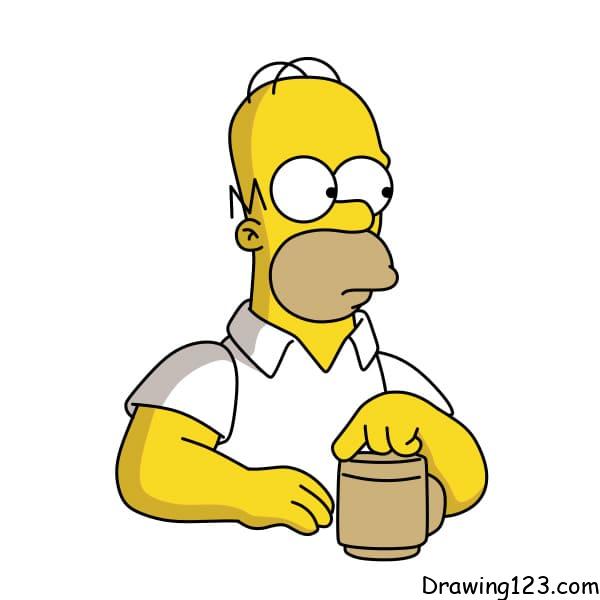 drawing-Homer-Simpson-step-10-1 piirustus