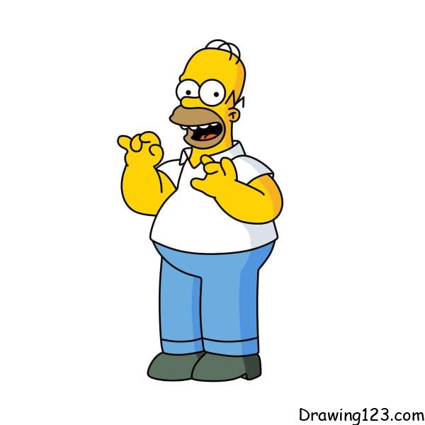 drawing-Homer-Simpson-step-11-4 piirustus