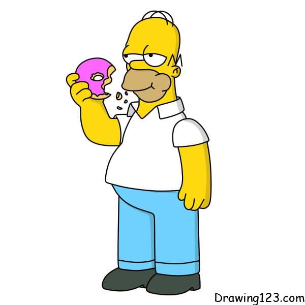 drawing-Homer-Simpson-step-11 piirustus