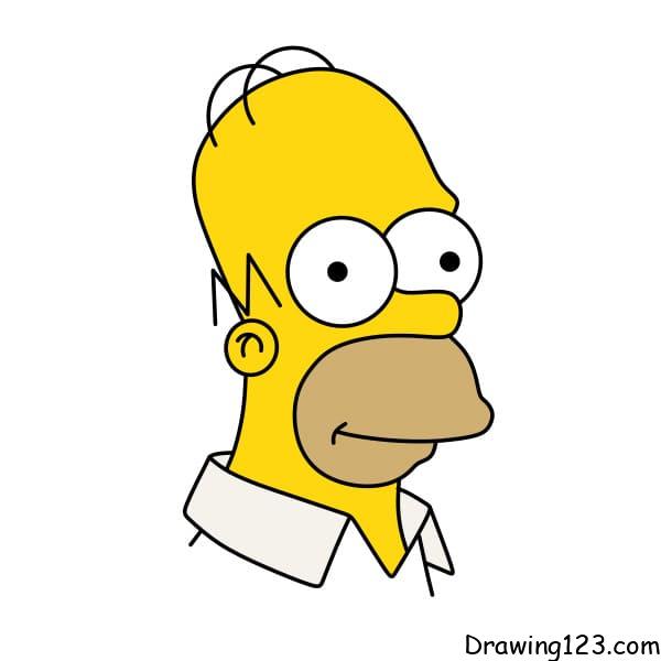 drawing-Homer-Simpson-step-7-1 piirustus