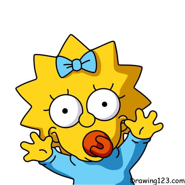 drawing-Maggie-Simpson-step-8-1 piirustus