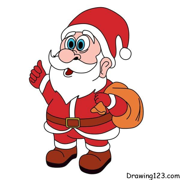 drawing-Santa-Claus-step-14 piirustus