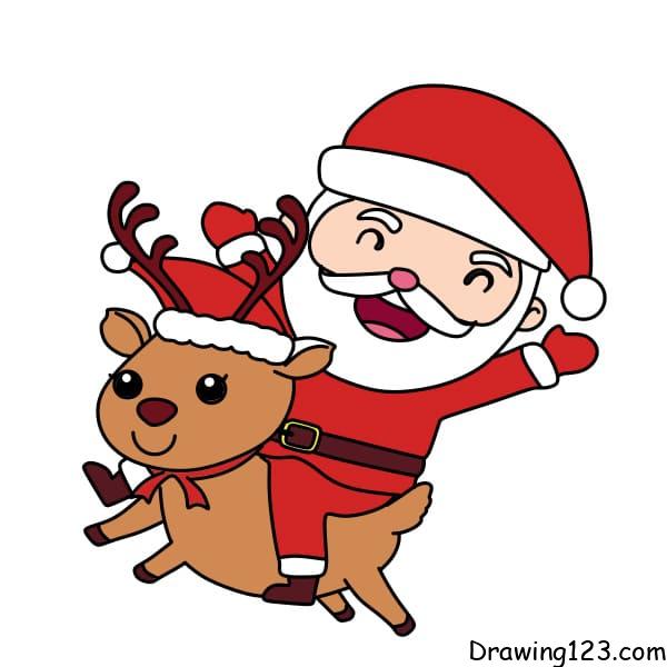 drawing-Santa-Claus-step-15 piirustus