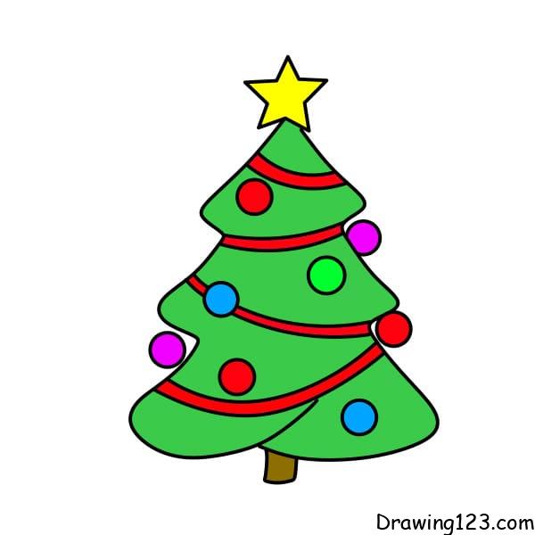 drawing-a-christmas-tree-step-6-4 piirustus