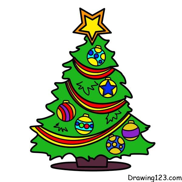 drawing-a-christmas-tree-step-9-1 piirustus