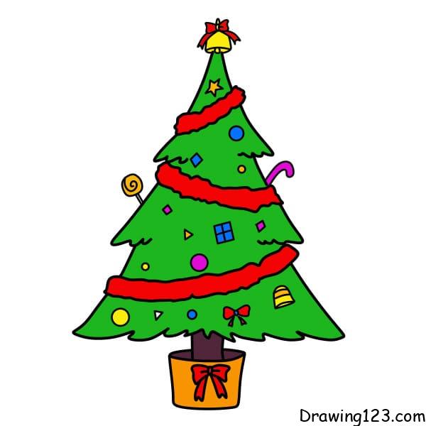 drawing-a-christmas-tree-step-9-4 piirustus