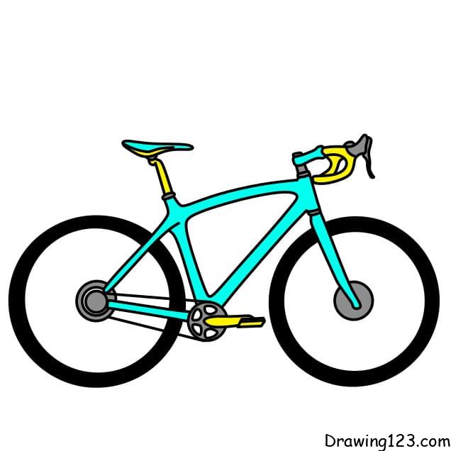 drawing-bicycle-step-7-4 piirustus