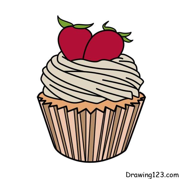 drawing-cupcake-step-10 piirustus