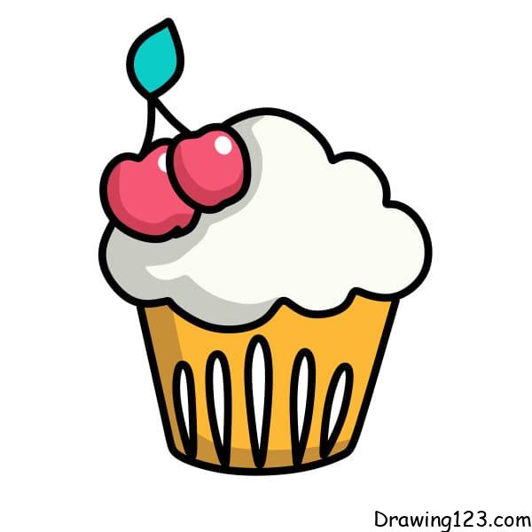 drawing-cupcake-step-6-4 piirustus