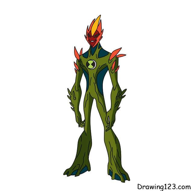 Ben 10 Swampfire piirustus