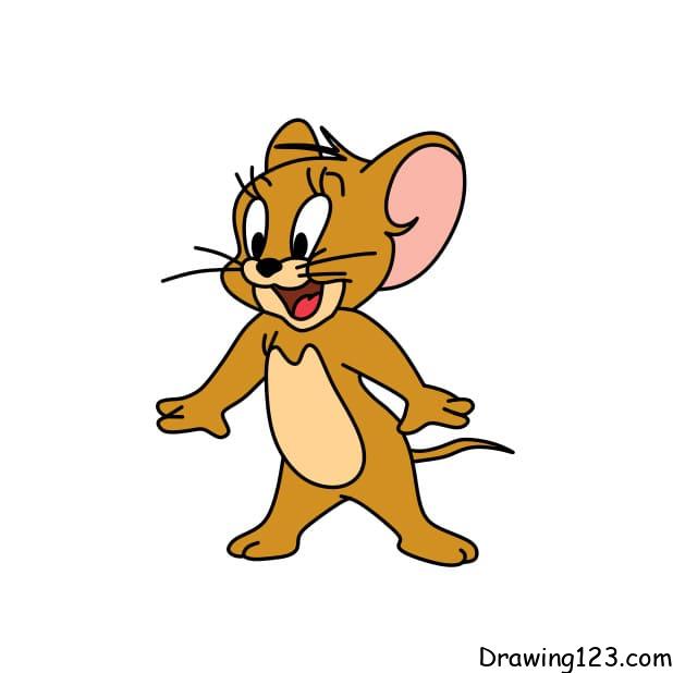 Drawing-Jerry-Mouse-step-10-1 piirustus