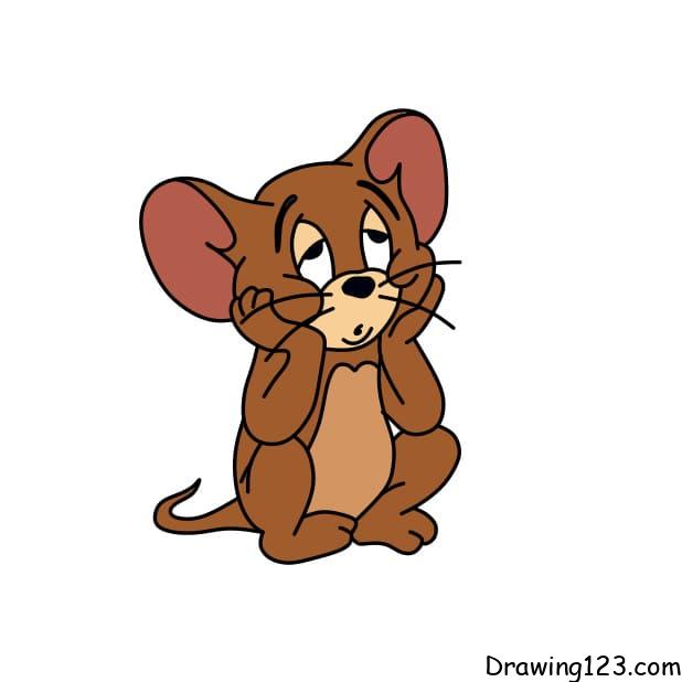 Drawing-Jerry-Mouse-step-10-2 piirustus