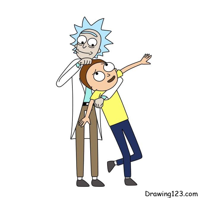 Rick ja Morty piirustus