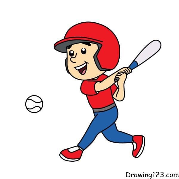 Drawing-Baseball-Player-step-9-1 piirustus