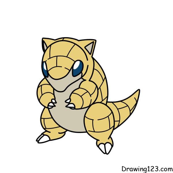 Sandshrew Pokemon piirustus