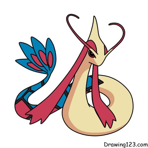 Milotic Pokemon piirustus