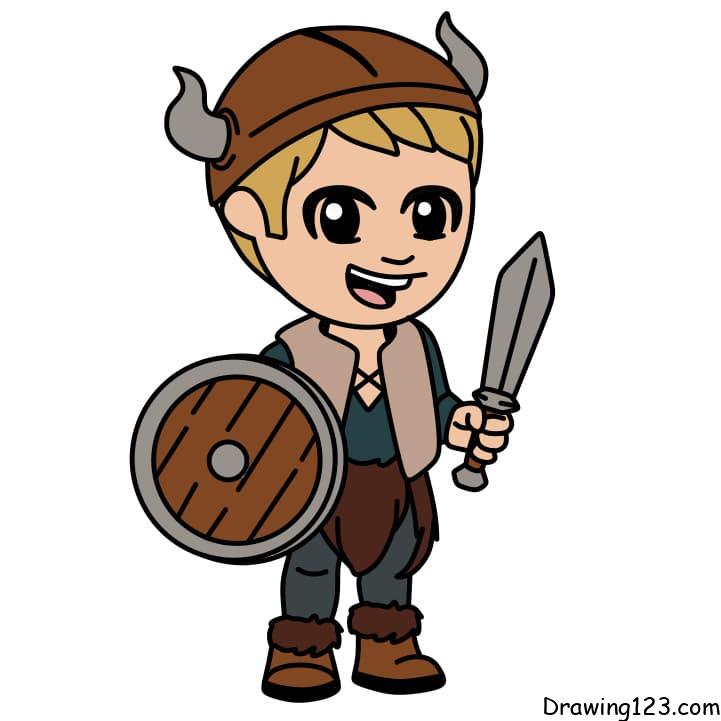 Viking Warrior piirustus