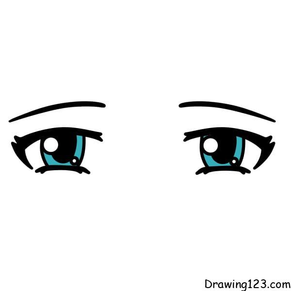 drawing-sad-eyes-step-5 piirustus