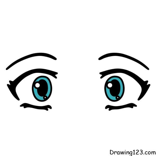 drawing-scared-eyes-step-5 piirustus