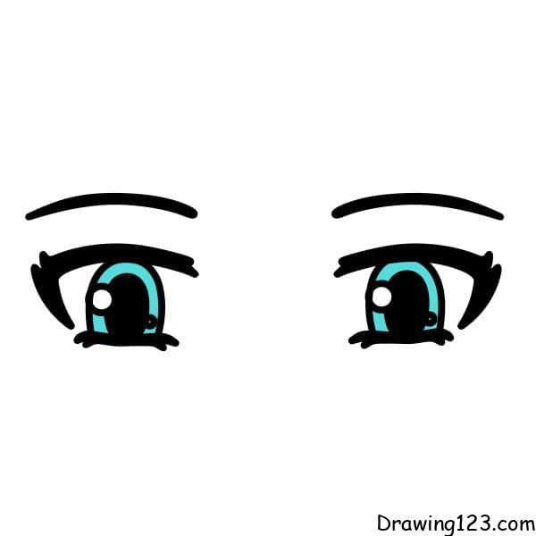 drawing-shy-eyes-step-5 piirustus