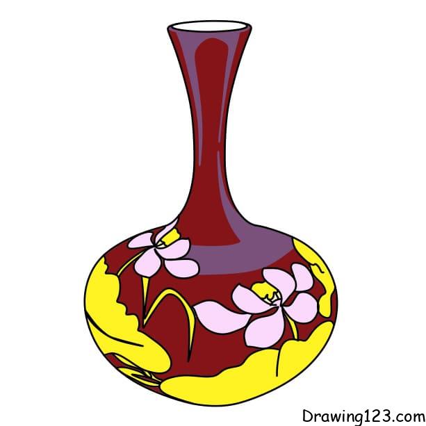 drawing-vase-step-7 piirustus